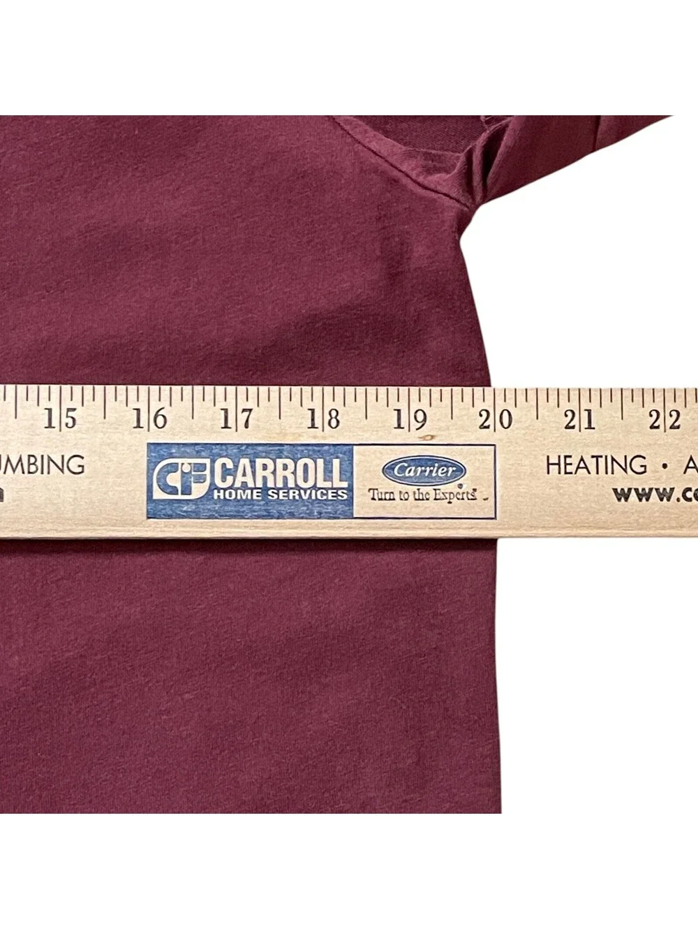 J.CREW Mens Maroon Washed LS T-Shirt Crew Neck 100% Cotton